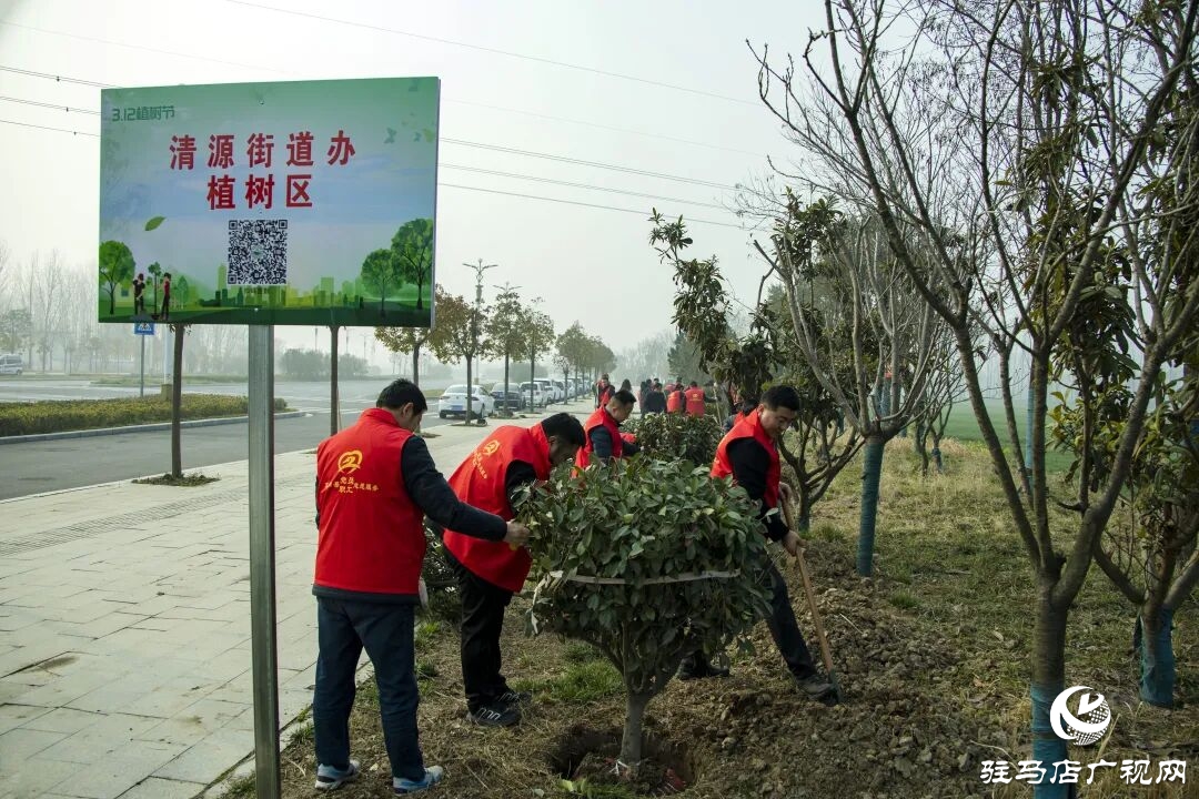 正陽(yáng)縣清源街道：志愿紅輝映高速路?全員攜手植新綠